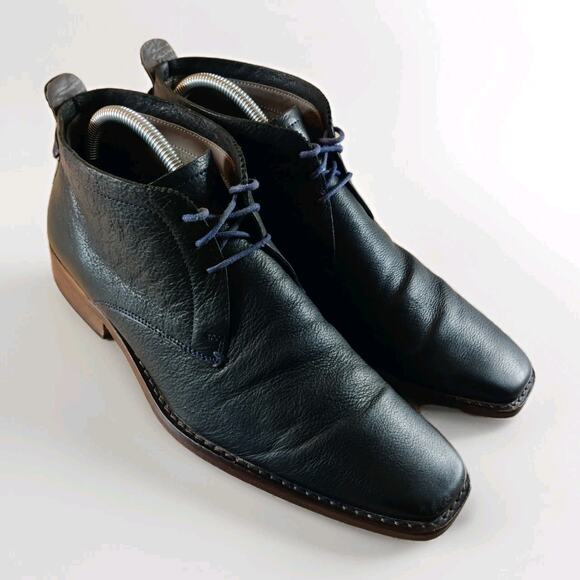 Ted Baker Other - Ted Baker Mens Ashcroft 4 Chukka Boots USA 8 / EU 41 Black Blue Stitched Shoes